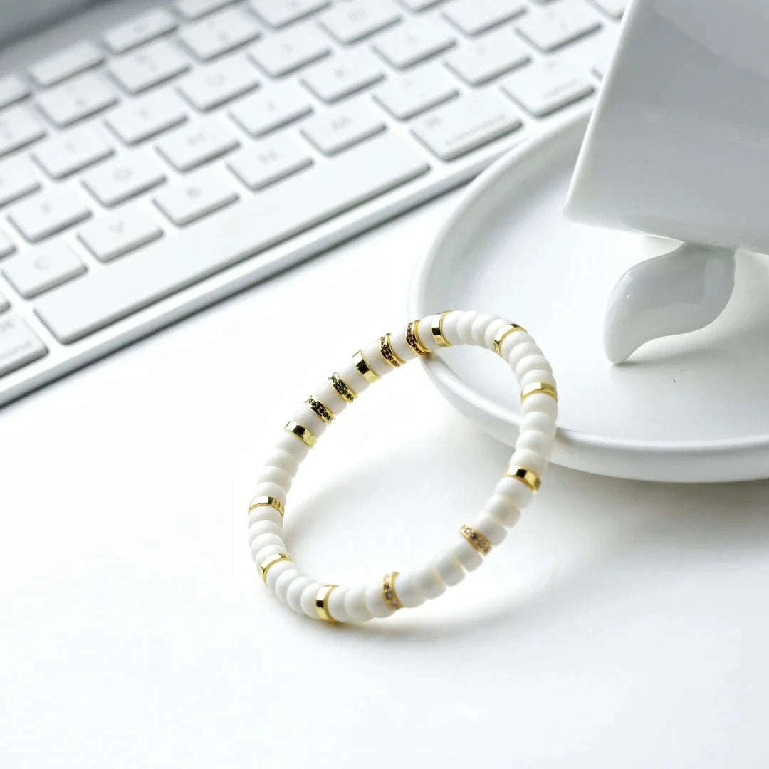 Original Ecological White Bodhi Bracelet Averon London