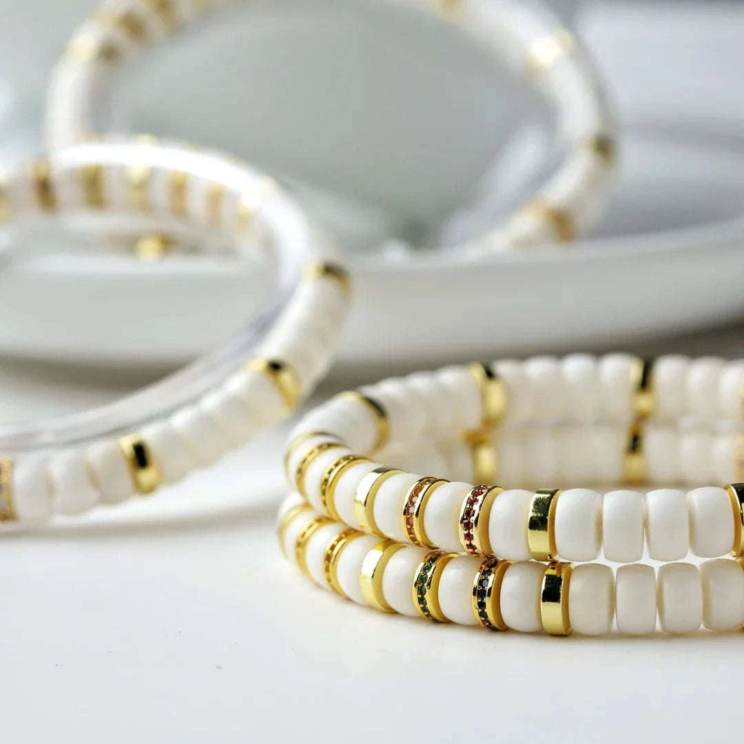 Original Ecological White Bodhi Bracelet Averon London