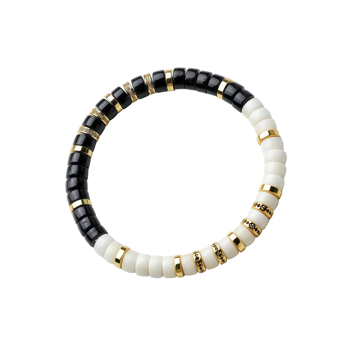 Natural Black & White Bodhi Bracelet – Handmade Spiritual Jewelry Averon London