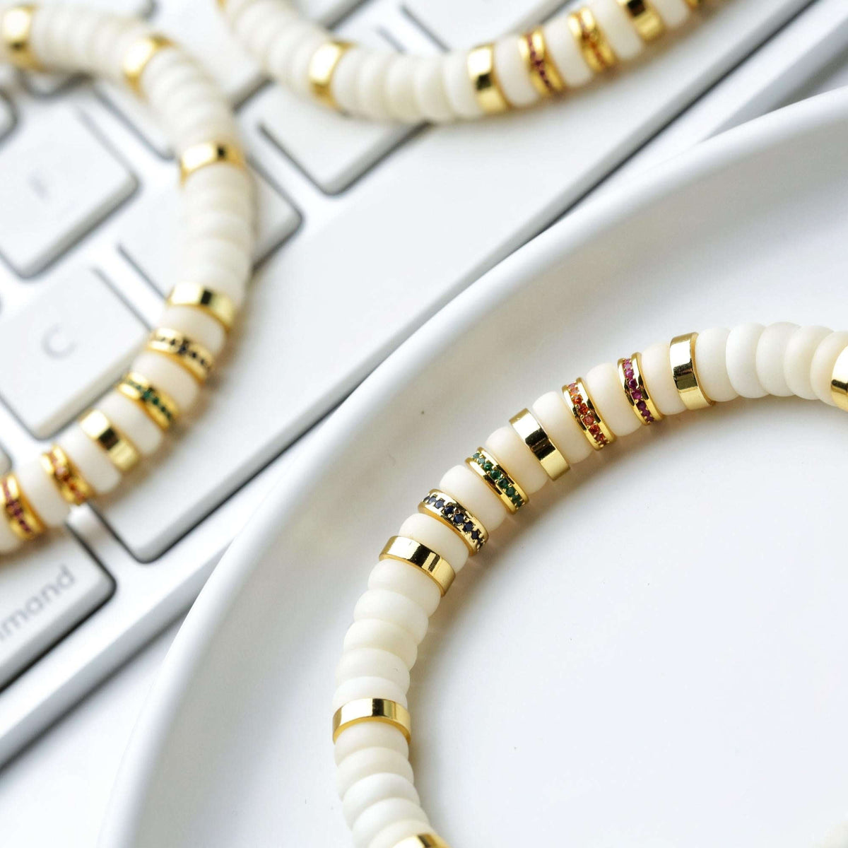Original Ecological White Bodhi Bracelet Averon London