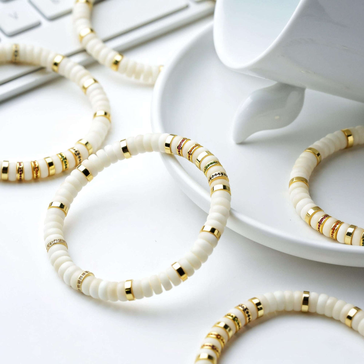 Original Ecological White Bodhi Bracelet Averon London