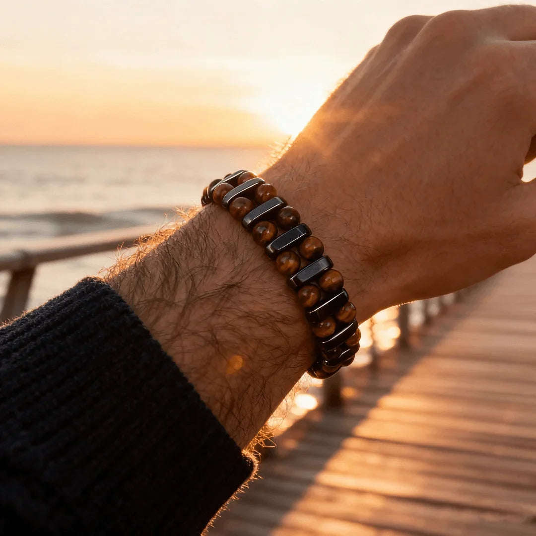 Natural Tiger's Eye Stone Bracelet Averon London