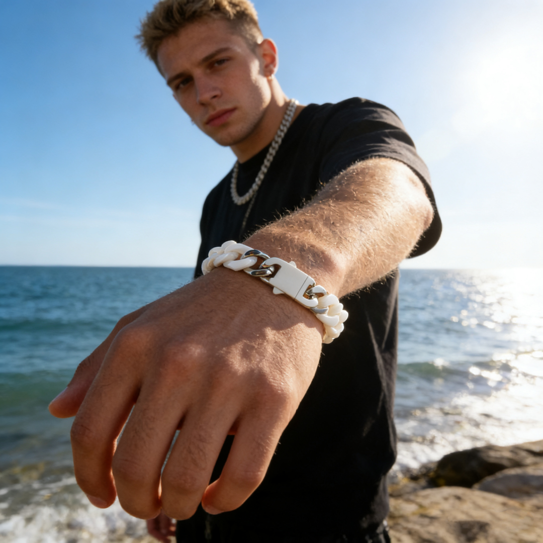 Premium White Bracelet for Men