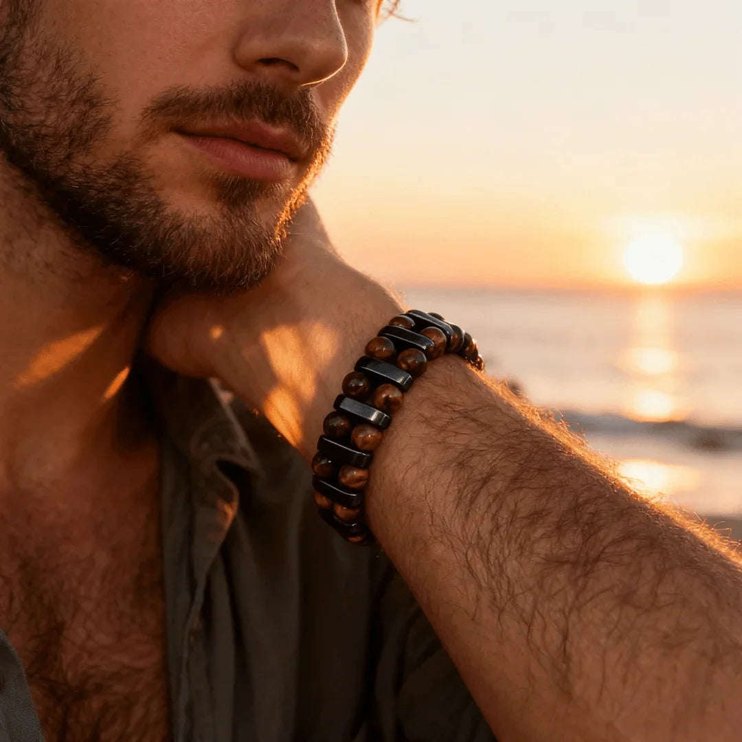 Natural Tiger's Eye Stone Bracelet Averon London