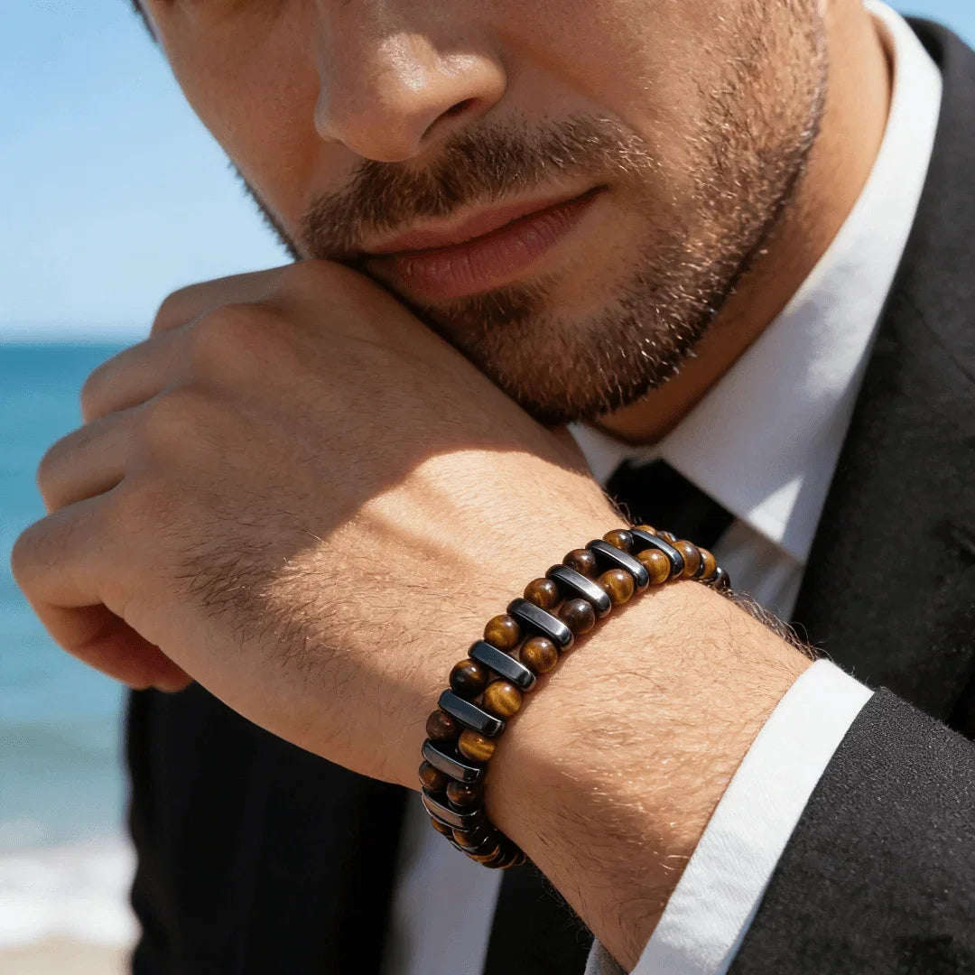 Natural Tiger's Eye Stone Bracelet Averon London