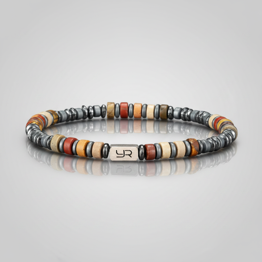 Hematite Essential Bracelet - Fundo Cinza Claro