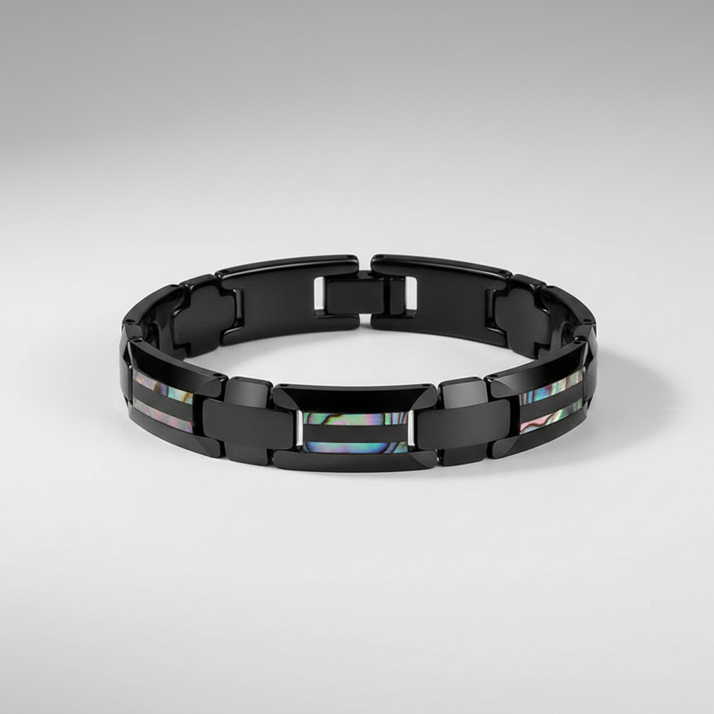 Magnetic Germanium Tungsten Bracelet - Fundo Cinza Claro