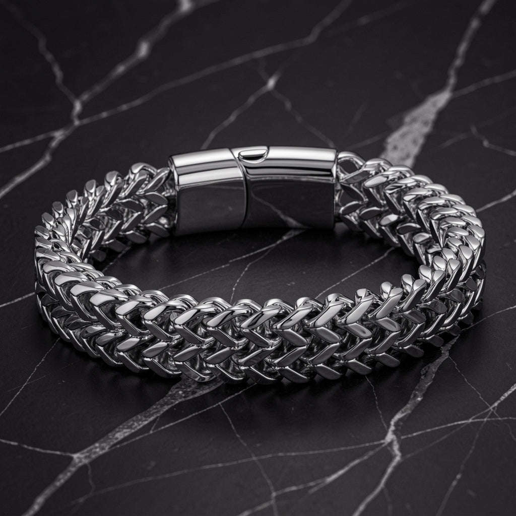 Double Row Foxtail Wheat Chain Bracelet Averon London